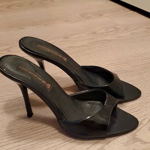 Black Steve Madden slip on heels